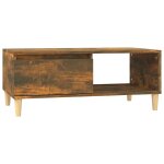 Vidaxl table basse ch�ne fum� 90x50x36, 5 cm bois d'ing�nierie