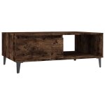 Vidaxl table basse ch�ne fum� 90x60x35 cm bois d'ing�nierie