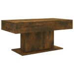Vidaxl table basse ch�ne fum� 96x50x45 cm bois d'ing�nierie
