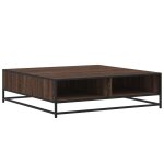 Vidaxl table basse chêne marron 100x100x30 cm bois d'ingénierie / métal Vidaxl table basse chêne marron 100x100x30 cm bois d'ingénierie / métal