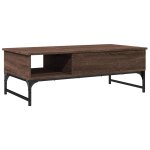 Vidaxl table basse chêne marron 100x50x35cm bois d'ingénierie et métal Vidaxl table basse chêne marron 100x50x35cm bois d'ingénierie et métal