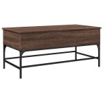 Vidaxl table basse chêne marron 100x50x45cm bois d'ingénierie et métal Vidaxl table basse chêne marron 100x50x45cm bois d'ingénierie et métal