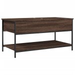 Vidaxl table basse chêne marron 100x50x50cm bois d'ingénierie et métal Vidaxl table basse chêne marron 100x50x50cm bois d'ingénierie et métal