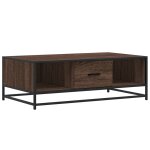 Vidaxl table basse chêne marron 100x57x35cm bois d'ingénierie et métal Vidaxl table basse chêne marron 100x57x35cm bois d'ingénierie et métal