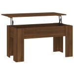Vidaxl table basse ch�ne marron 101x49x52 cm bois d'ing�nierie