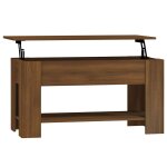 Vidaxl table basse ch�ne marron 101x49x52 cm bois d'ing�nierie
