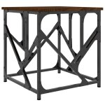 Vidaxl table basse ch�ne marron 45x45x47, 5 cm bois d'ing�nierie
