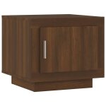 Vidaxl table basse ch�ne marron 51x50x45 cm bois d'ing�nierie