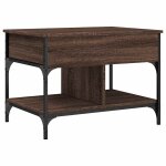 Vidaxl table basse chêne marron 70x50x50 cm bois d'ingénierie et métal Vidaxl table basse chêne marron 70x50x50 cm bois d'ingénierie et métal