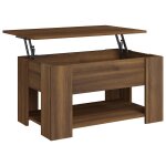Vidaxl table basse ch�ne marron 79x49x41 cm bois d'ing�nierie