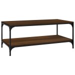 Vidaxl table basse chne marron 80x50x40 cm bois d'ingnierie