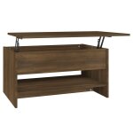 Vidaxl table basse ch�ne marron 80x50x40 cm bois d'ing�nierie