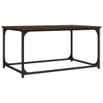 Vidaxl table basse chêne marron 80x50x40 cm bois d'ingénierie et fer Vidaxl table basse chêne marron 80x50x40 cm bois d'ingénierie et fer