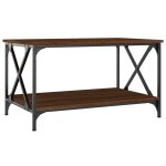 Vidaxl table basse chêne marron 80x50x45 cm bois d'ingénierie et fer Vidaxl table basse chêne marron 80x50x45 cm bois d'ingénierie et fer