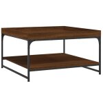 Vidaxl table basse chêne marron 80x80x45 cm bois d'ingénierie et fer Vidaxl table basse chêne marron 80x80x45 cm bois d'ingénierie et fer
