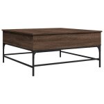 Vidaxl table basse chêne marron 95x95x45 cm bois d'ingénierie et métal Vidaxl table basse chêne marron 95x95x45 cm bois d'ingénierie et métal