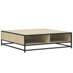 Vidaxl table basse chêne sonoma 100x100x30 cm bois d'ingénierie / métal Vidaxl table basse chêne sonoma 100x100x30 cm bois d'ingénierie / métal