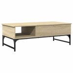 Vidaxl table basse ch�ne sonoma 100x50x35cm bois d'ing�nierie et m�tal