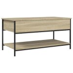 Vidaxl table basse ch�ne sonoma 100x50x50cm bois d'ing�nierie et m�tal