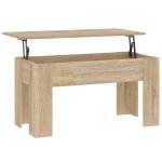 Vidaxl table basse ch�ne sonoma 101x49x52 cm bois d'ing�nierie