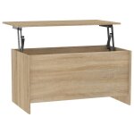 Vidaxl table basse ch�ne sonoma 102x55, 5x52, 5 cm bois d'ing�nierie