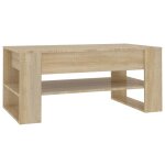 Vidaxl table basse ch�ne sonoma 102x55x45 cm bois d'ing�nierie