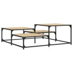 Vidaxl table basse ch�ne sonoma 107x107x40 cm bois d'ing�nierie
