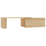 Vidaxl table basse ch�ne sonoma 150x50x35 cm bois d?ing�nierie