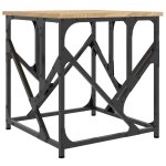 Vidaxl table basse ch�ne sonoma 45x45x47, 5 cm bois d'ing�nierie