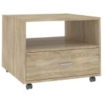 Vidaxl table basse ch�ne sonoma 55x55x40 cm bois d'ing�nierie