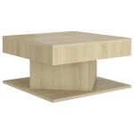 Vidaxl table basse ch�ne sonoma 57x57x30 cm bois d?ing�nierie