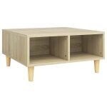 Vidaxl table basse ch�ne sonoma 60x60x30 cm bois d'ing�nierie