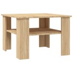 Vidaxl table basse ch�ne sonoma 60x60x42 cm bois d?ing�nierie