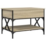 Vidaxl table basse chêne sonoma 70x50x50 cm bois d'ingénierie et métal Vidaxl table basse chêne sonoma 70x50x50 cm bois d'ingénierie et métal
