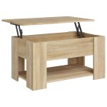 Vidaxl table basse ch�ne sonoma 79x49x41 cm bois d'ing�nierie