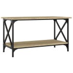 Vidaxl table basse chêne sonoma 80x45x45 cm bois d'ingénierie et fer Vidaxl table basse chêne sonoma 80x45x45 cm bois d'ingénierie et fer