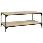 Vidaxl table basse ch�ne sonoma 80x50x40 cm bois d'ing�nierie