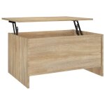 Vidaxl table basse ch�ne sonoma 80x55, 5x41, 5 cm bois d'ing�nierie