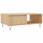 Vidaxl table basse ch�ne sonoma 90x60x35 cm bois d'ing�nierie