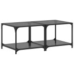 Vidaxl tables basses avec dessus en verre noir 2 pcs 50x50x40 cm acier Vidaxl tables basses avec dessus en verre noir 2 pcs 50x50x40 cm acier