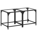 Vidaxl tables basses avec dessus en verre transparent 2 pcs acier