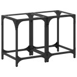 Vidaxl tables basses avec dessus en verre transparent 2 pcs acier