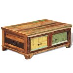Vidaxl table basse avec espace de rangement vintage bois recycl