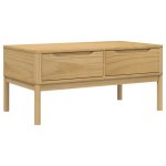 Vidaxl table basse floro cire marron 99x55, 5x45 cm bois massif de pin