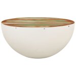 Vidaxl table basse en forme de bol blanc bois de récupération massif Vidaxl table basse en forme de bol blanc bois de récupération massif