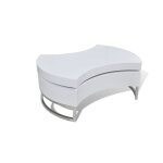 Vidaxl table basse � forme r�glable blanc brillant