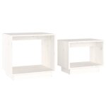 Vidaxl tables basses gigognes 2 pcs blanc bois de pin massif