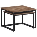 Vidaxl tables basses gigognes 2 pcs bois massif de teck Vidaxl tables basses gigognes 2 pcs bois massif de teck