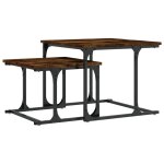 Vidaxl table basse gigogne 2 pcs chêne fumé bois d'ingénierie Vidaxl table basse gigogne 2 pcs chêne fumé bois d'ingénierie