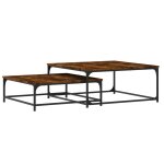 Vidaxl tables basses gigognes 2 pcs chêne fumé bois d'ingénierie Vidaxl tables basses gigognes 2 pcs chêne fumé bois d'ingénierie